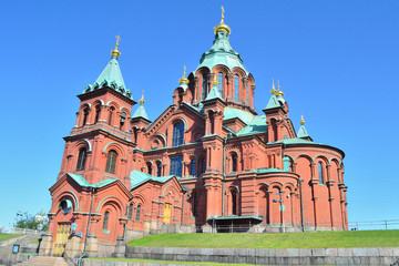 Fototapeta na wymiar Helsinki. Uspenski Cathedral
