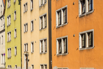 house facades in Rothenburg ob der Tauber, Germany