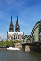 Cologne Cathedral And Rhine River, Germany