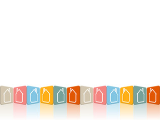 real estate city circuit mirror business background