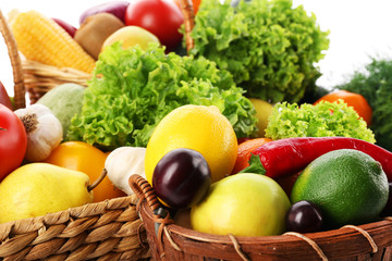 Fresh vegetables and fruits, closeup