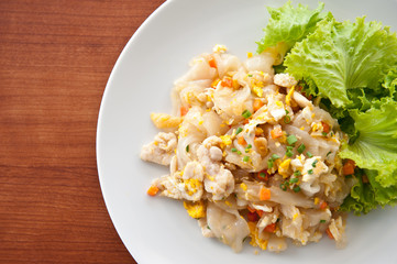 close up Fried Noodles with Chicken  , asian cuisine