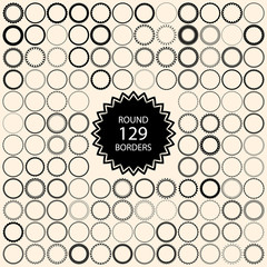129 vintage round borders. Set with circle frames.