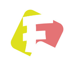 Obraz premium colorful letter logo f