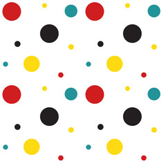 Seamless Pattern  polka dot colorful