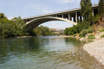 Moraca river bridge in Podgorica, Montenegro.
