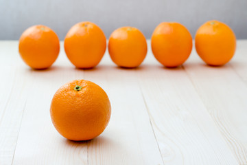 Orange think different concept or Leadership concept