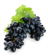 Fresh ripe grapes, isolated on white