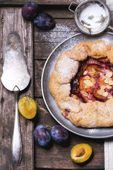Cake with plums