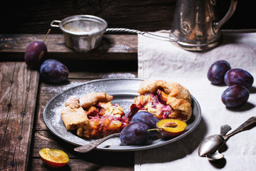 Cake with plums