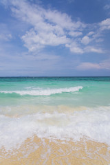 Sponge water waves on beach, thailand