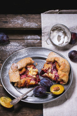 Cake with plums