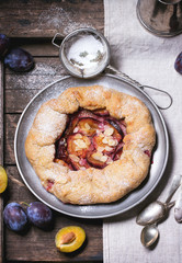 Cake with plums