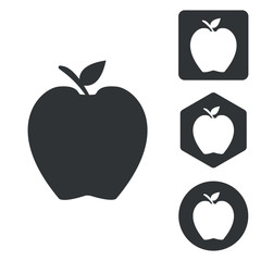 Apple icon set, monochrome