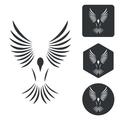 Freedom icon set, monochrome