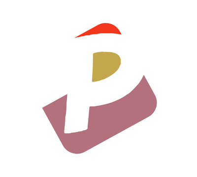 colorful letter logo p