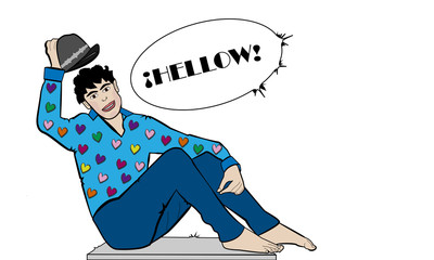 Hombre con sombrero. © Lola Fdez. Nogales