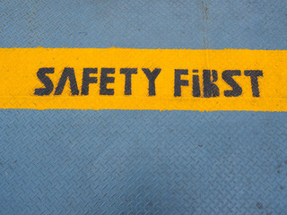 Safety First written on the port