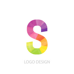 Vector illustration of colorful logo letter s