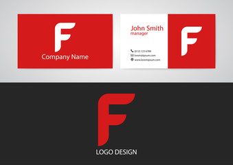 Vector illustration of logo and business card