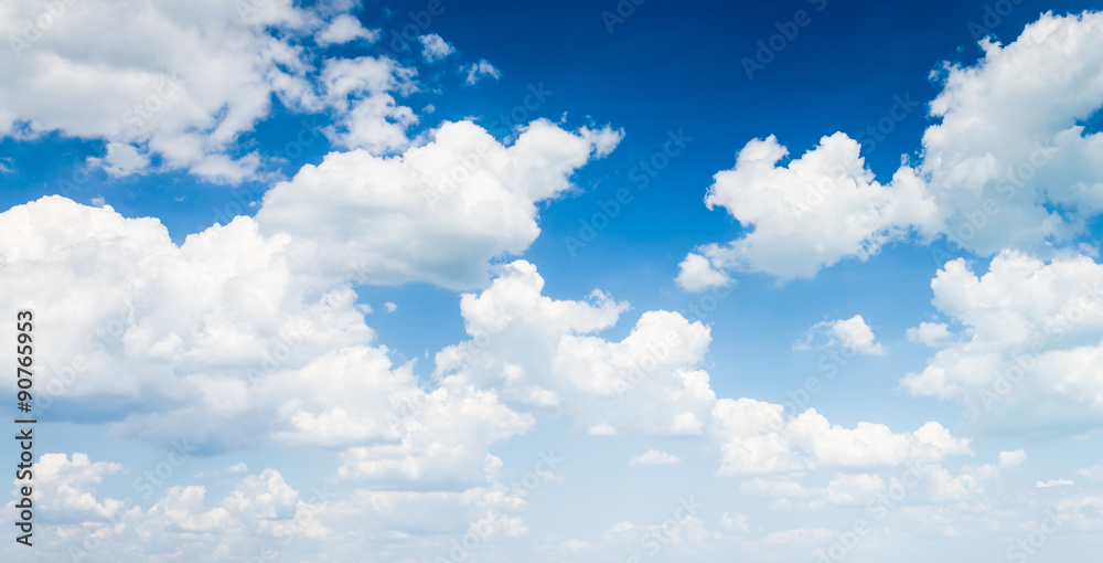 Wall mural blue sky with cloud closeup