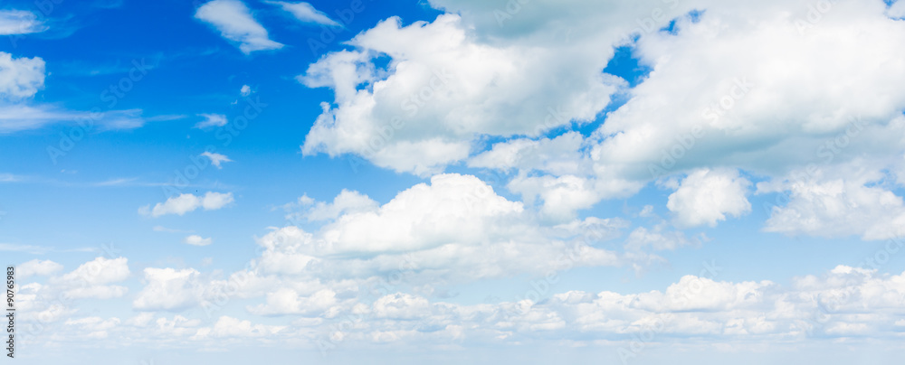 Wall mural blue sky with cloud closeup