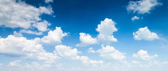 Foto op Plexiglas blue sky with cloud closeup © klagyivik