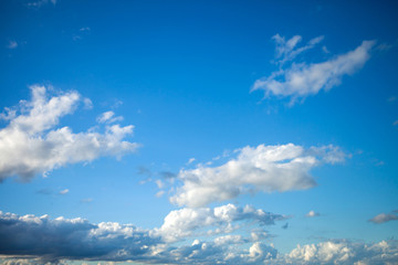 Sky clouds texture, background. Dramatic cotton sky cloud textur