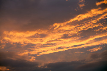 Sky clouds texture, background. Dramatic cotton sky cloud textur