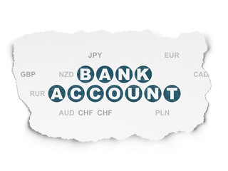 Banking concept: Bank Account on Torn Paper background