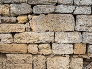 Sandstone brick wall
