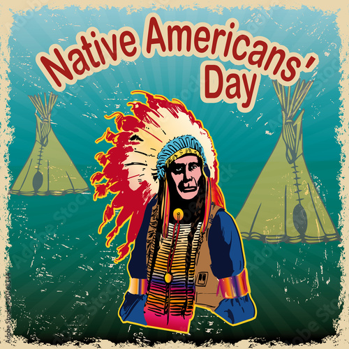 "Native Americans Day" Stock image and royaltyfree vector files on