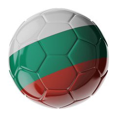 Soccer ball. Flag of Bulgaria