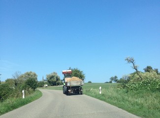 Traktor beladen mit Mist © Cornelia Scheidt