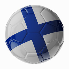 Obraz premium Soccer ball. Flag of Finland