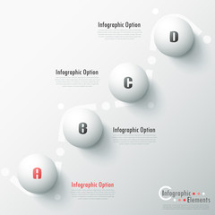 Modern infographic options banner.