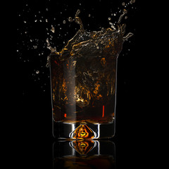 Whiskey With Ice Cubes