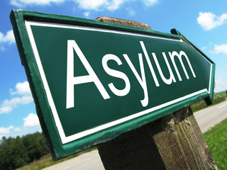 Asylum road sign