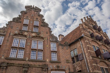 Fototapeta na wymiar Facades of old houses in Zutphen