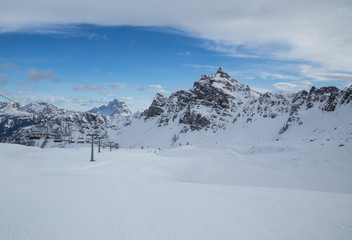 Obraz premium Dolomites mountain in the Italian Alps.