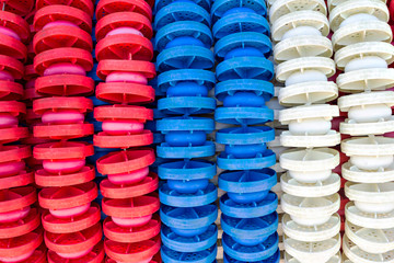 Swimming lanes markers in reel storage