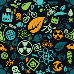 ecology seamless pattern