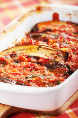Eggplant and tomatos casserole
