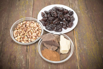 set of products for candy