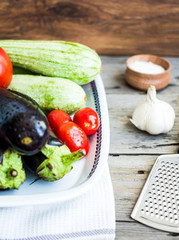 Fresh different detox vegetables,clean.eating