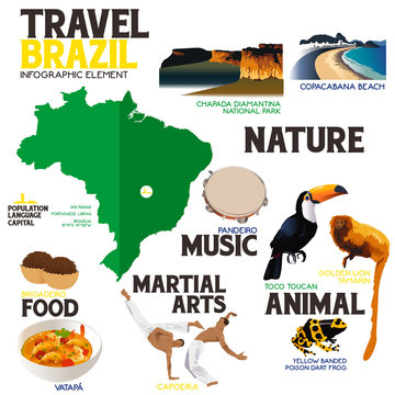 Infographic Elements for Traveling to Brazil