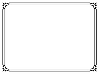 simple black ornamental decorative frame