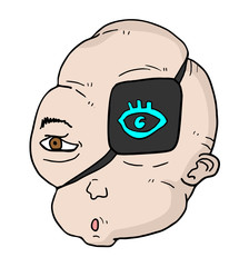 one eye draw