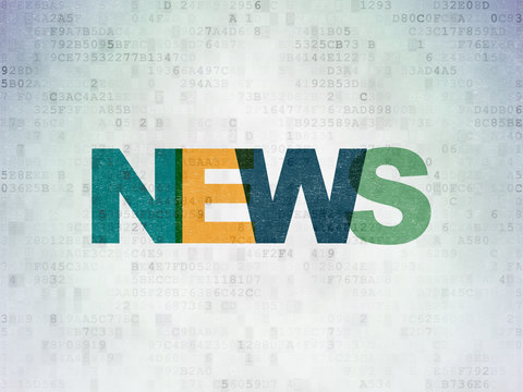 News concept: News on Digital Paper background