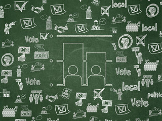 Politics concept: Election on School Board background